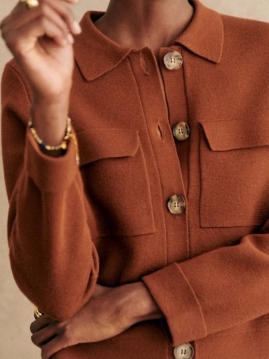Sezane Sweaters - Sezane Betty Cardigan Hazelnut S